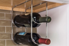 Polished Chrome Under Cabinet Wine Bottle Rack