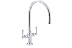 Hirise Stainless Kitchen Sink Faucet -7341-4-S