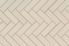 Almond Glossy Herringbone Mosaic - Porcelain - Glossy - 12X12