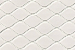 White Tear Drop Glossy Mosaic - Porcelain - Glossy - 12X12