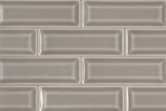 Dove Gray Beveled - Ceramic - Glossy - 2X6