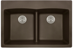 Mocha Double Equal Bowl Low Divide Topmount-T812